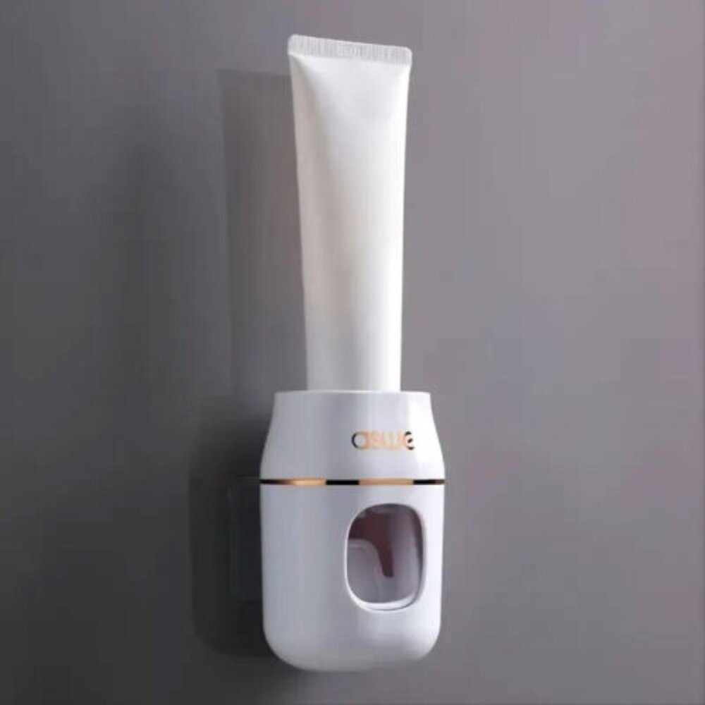 Toothpaste Squeezer & Storage wall mount Automatic Toothpaste Refills Made Easy - Picture 2 of 5
